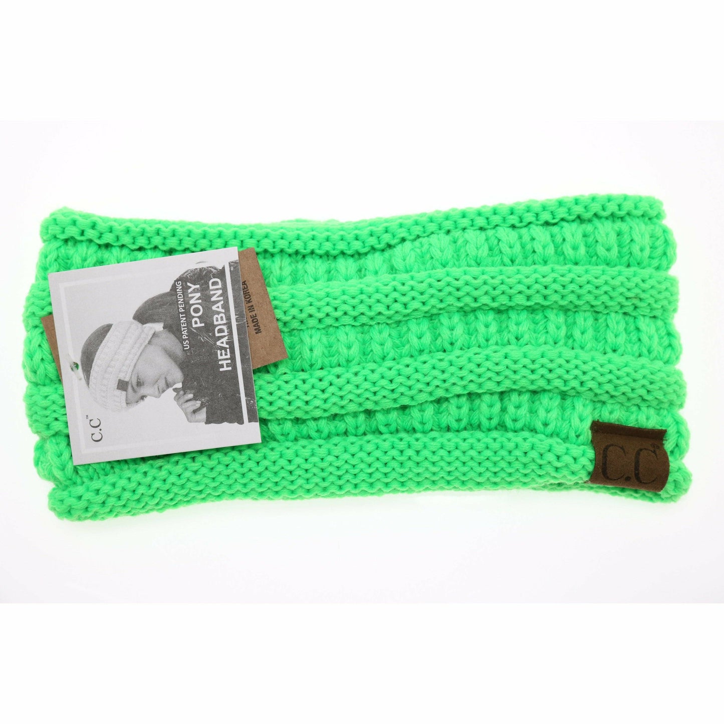 Solid Ribbed Ponytail Headband HB21: Azalea