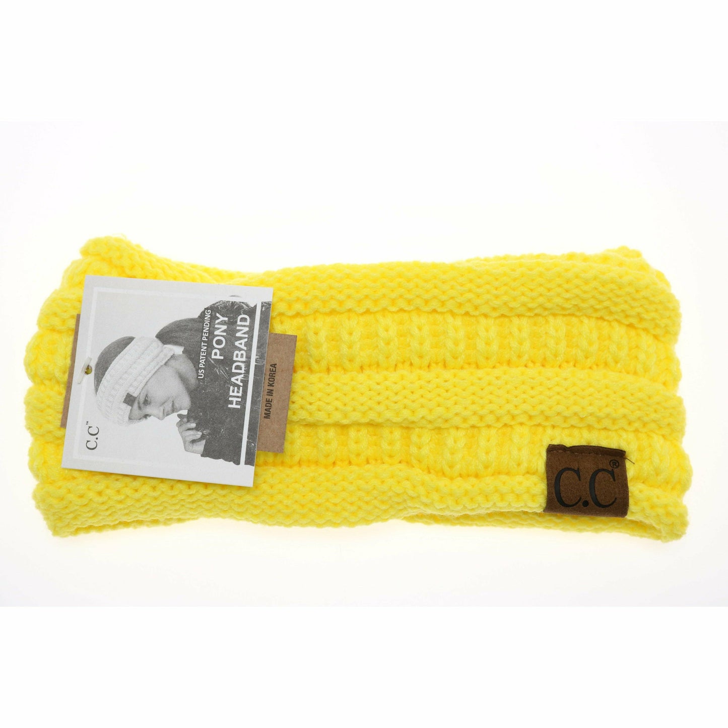 Solid Ribbed Ponytail Headband HB21: Azalea