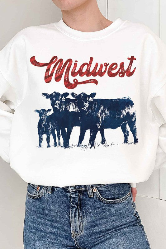 MIDWEST CATTLE GRAPHIC SWEATSHIRT