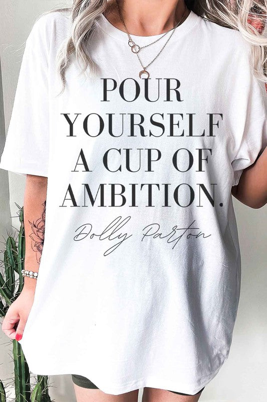 CUP OF AMBITION DOLLY GRAPHIC T-SHIRT