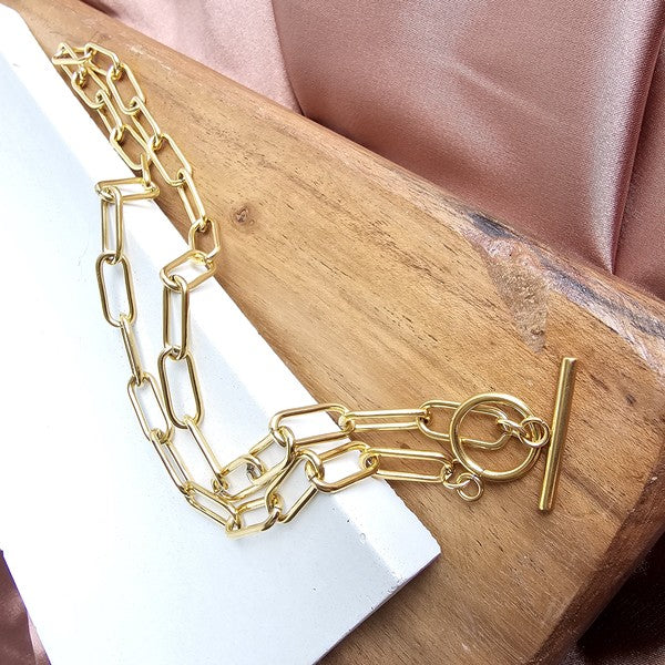 Luxe Gold Chunky Paperclip Chain - 18in