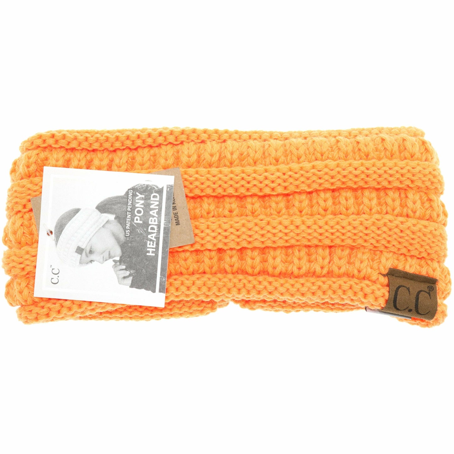 Solid Ribbed Ponytail Headband HB21: Azalea