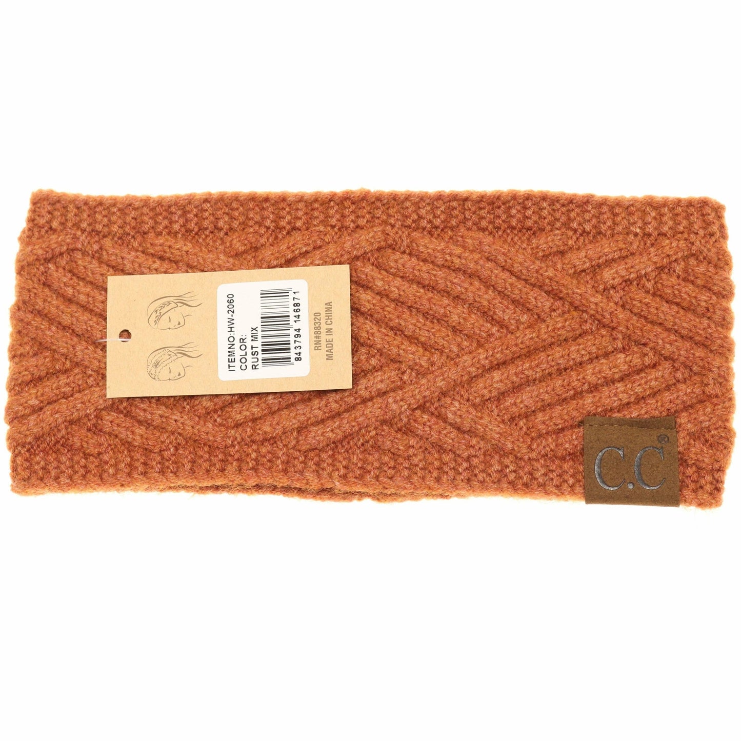 Diagonal Criss-Cross Patterned Fashion Headband for Women: Berry Mix
