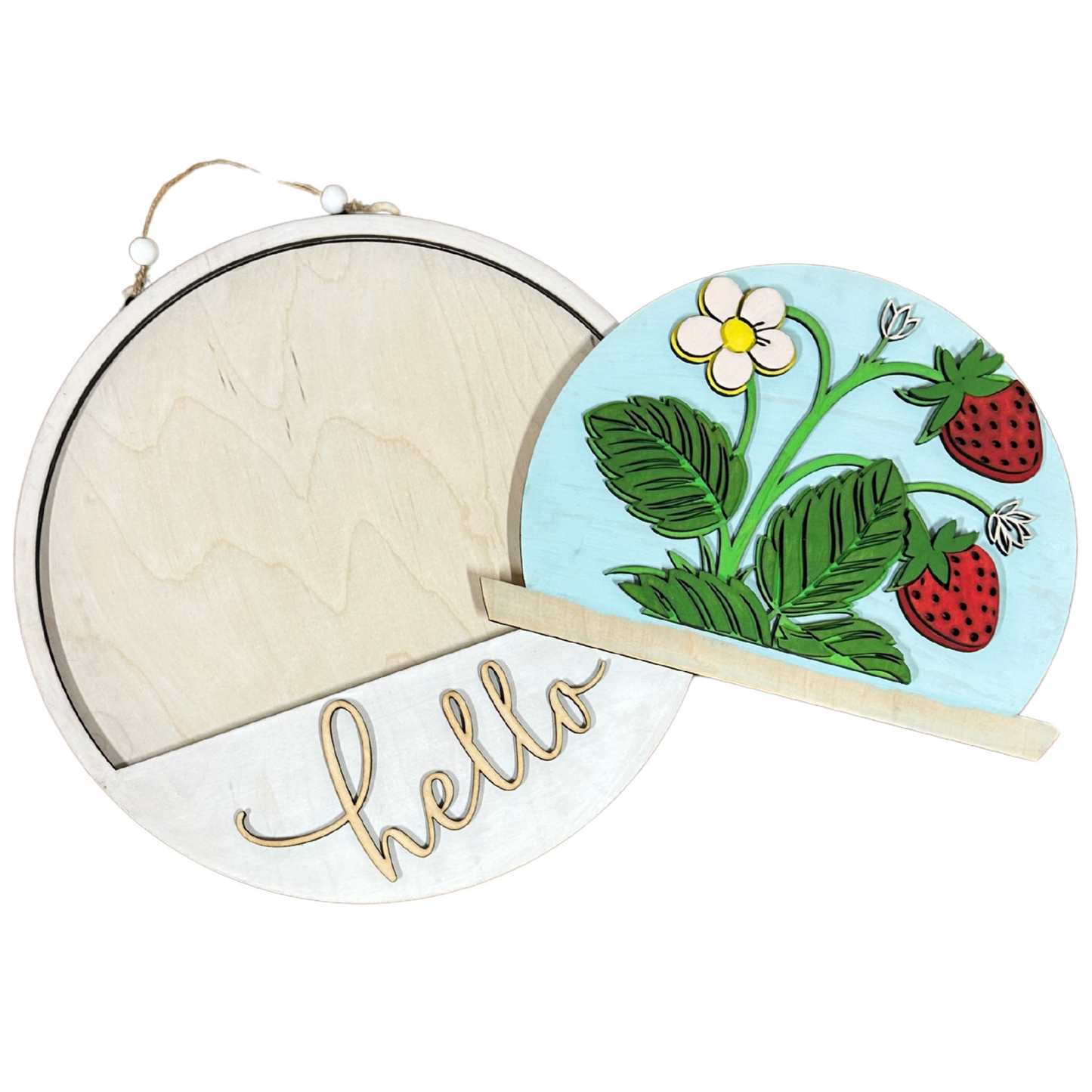 Make your door the star of the show with this Interchangeable Door Hanger!