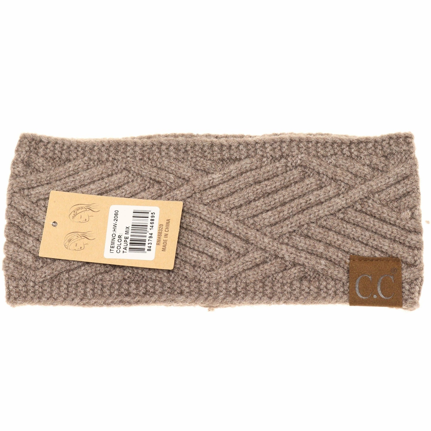 Diagonal Criss-Cross Patterned Fashion Headband for Women: Steel Blue Mix