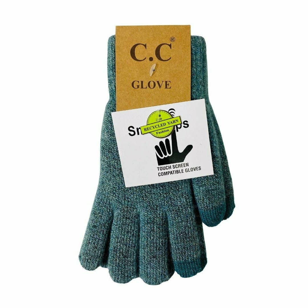 Soft Knit C.C Gloves G9021: Heather Moss
