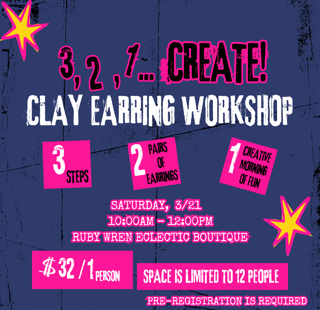 3, 2, 1... Create Clay Earrings!