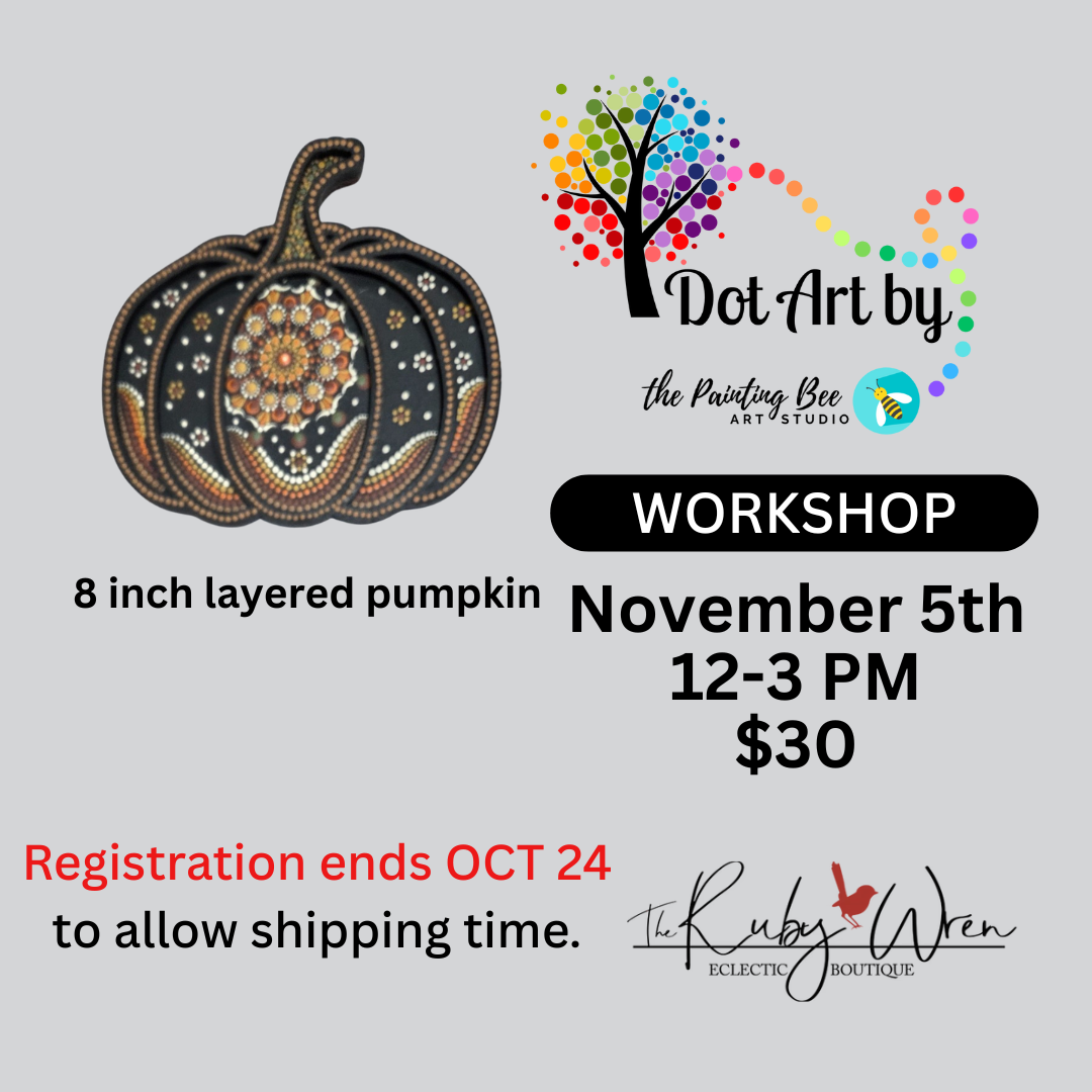 Dot Art layered pumpkin November 5th, 12-3pm