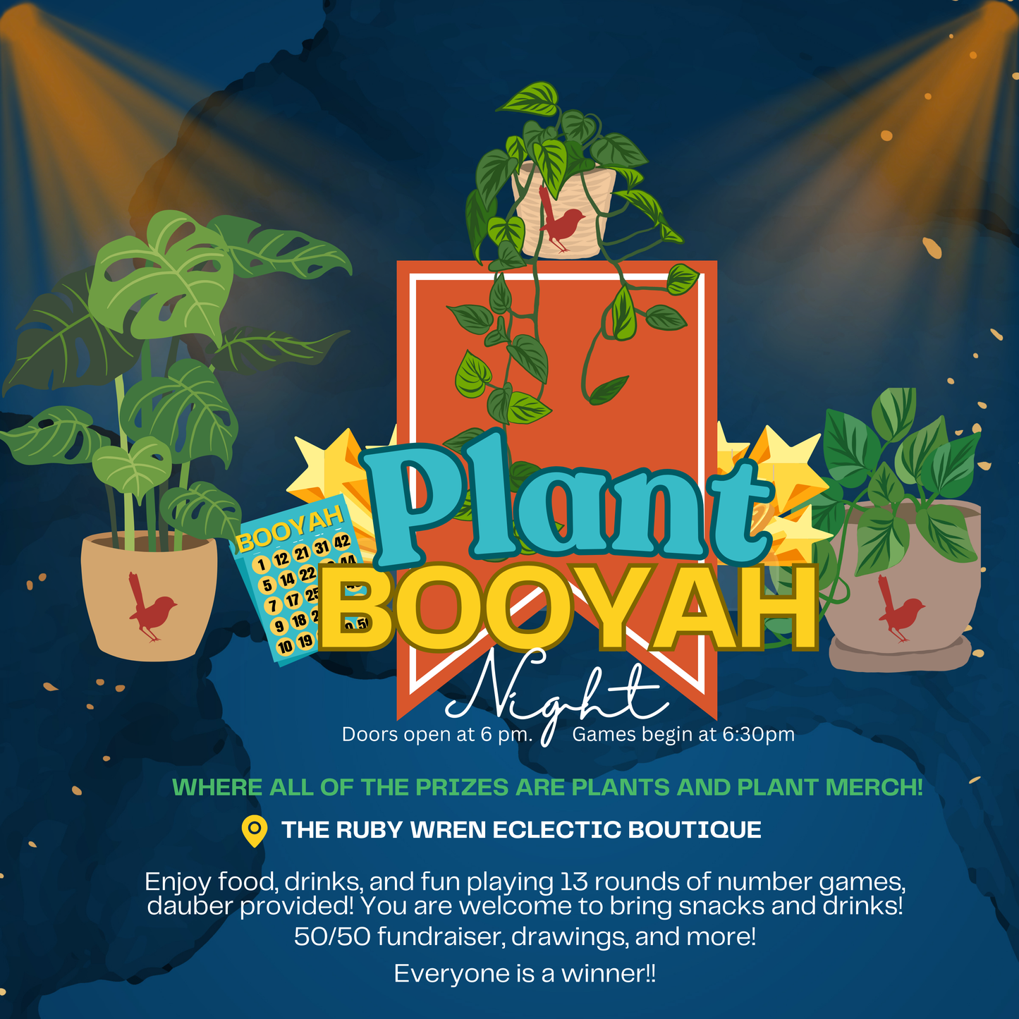Plant Booyah! Friday, September 26~ 6pm