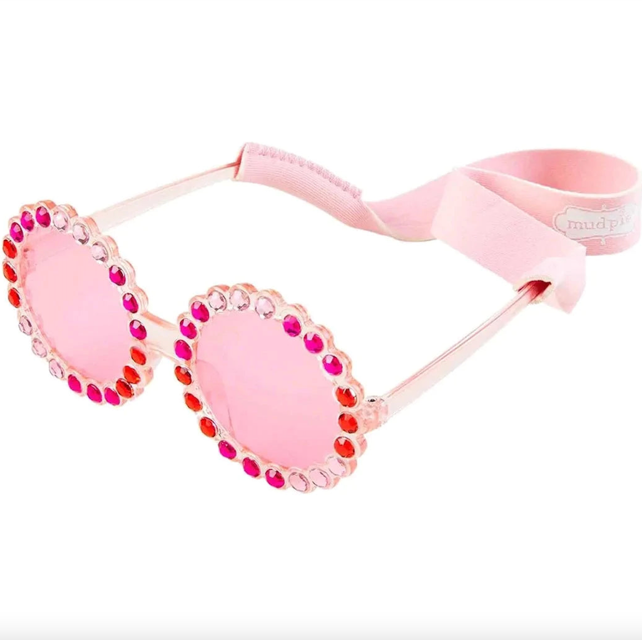 Toddler Red Round Sunglass Set