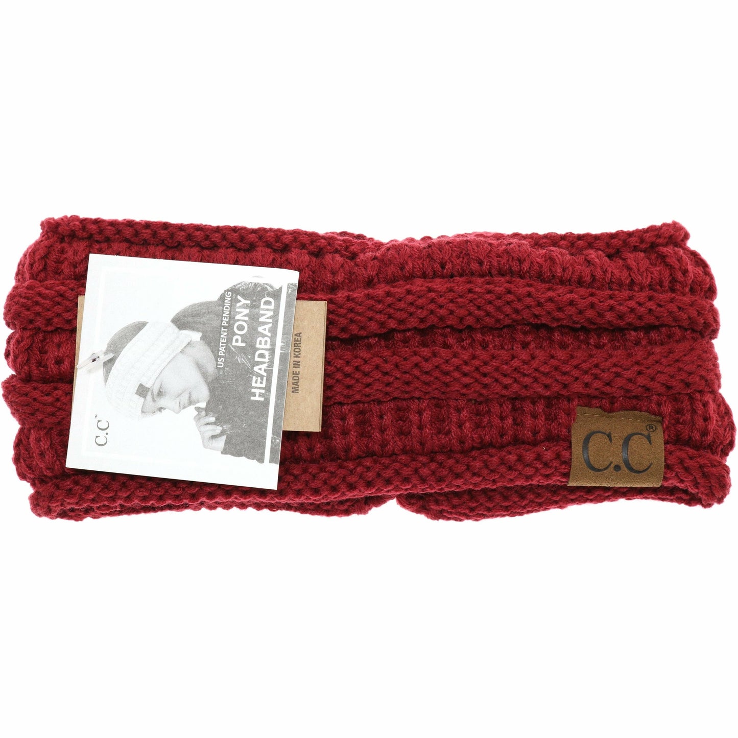 Solid Ribbed Ponytail Headband HB21: Azalea
