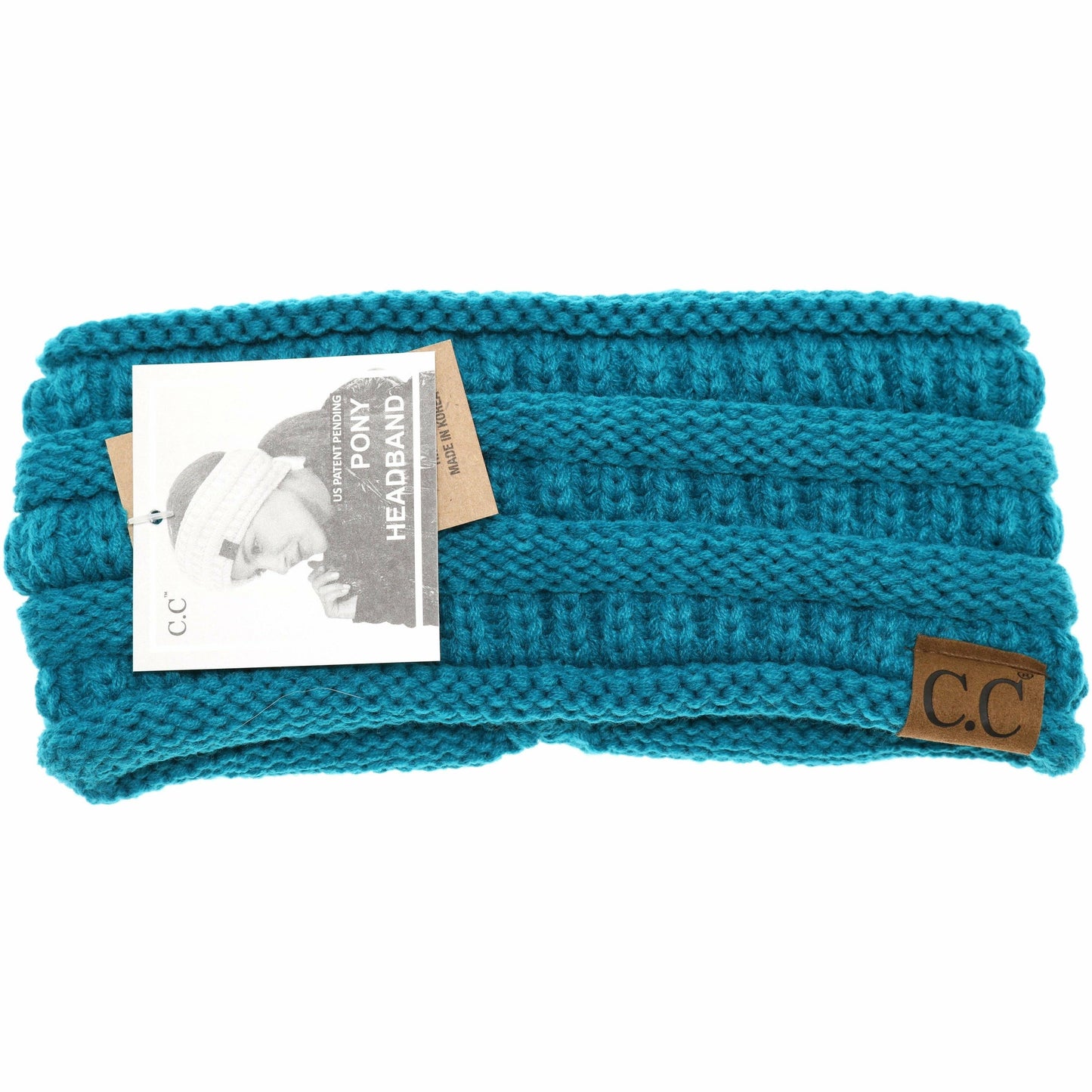 Solid Ribbed Ponytail Headband HB21: Azalea