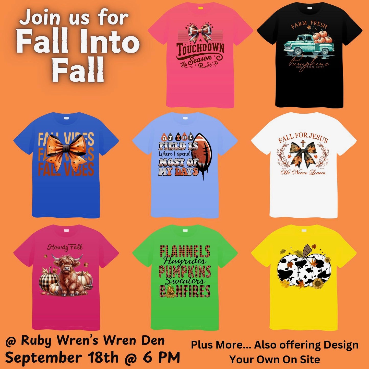 Design Your Own T-shirt, Wednesday, September 18th, 6-8pm