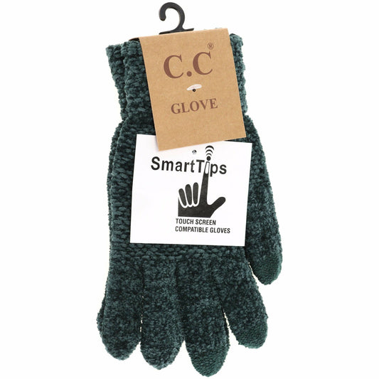 Chenille Gloves G9016: Teal Green