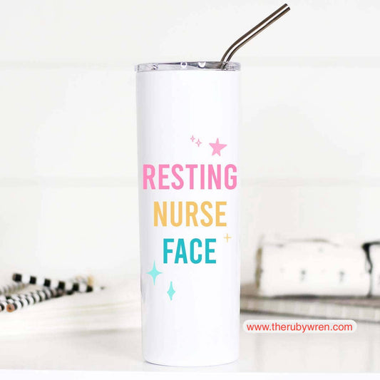 Resting Nurse Face 20oz Stainless Steel Tall Travel Cup