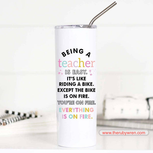 Being a Teacher Is Easy Tall Travel Cup, Teacher Gifts