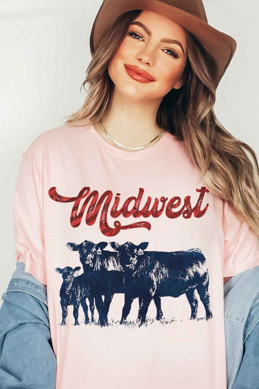 MIDWEST CATTLE GRAPHIC T-SHIRT