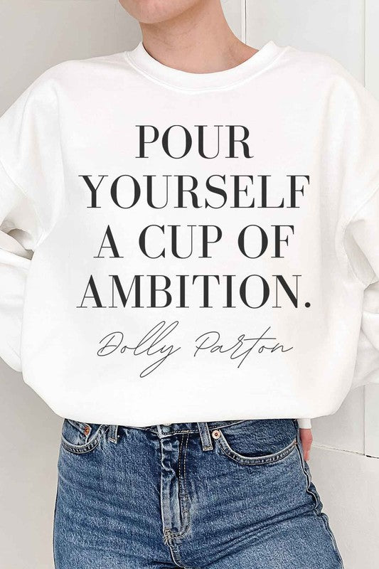 CUP OF AMBITION DOLLY GRAPHIC SWEATSHIRT