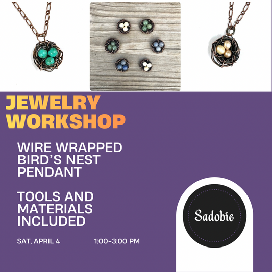 Wire a wrapped Bird’s Nest Pendant