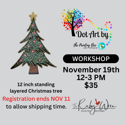 Dot Art Layered Christmas Tree November 19th, 12-3pm