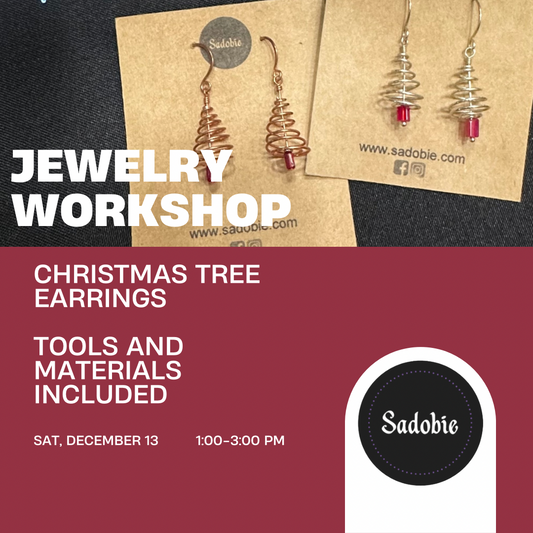 Wire Christmas Tree Earrings, Saturday 12/13, 1-3