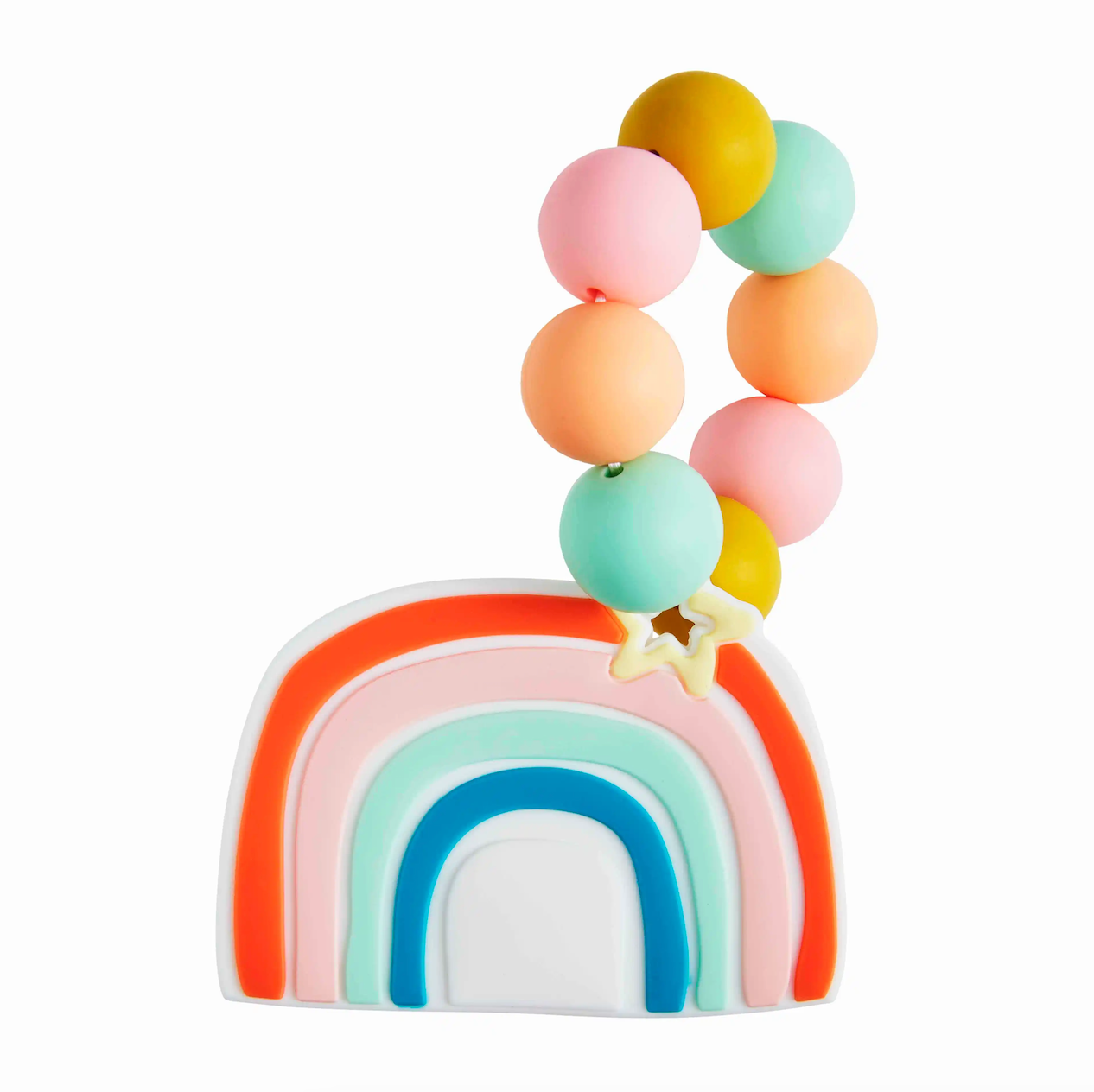 Red Rainbow Silicone Teether