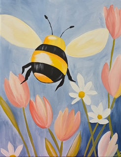 Sweet As Can Bee with The Painting Bee Acrylic on Canvas Workshop, July 19th, 2-5pm