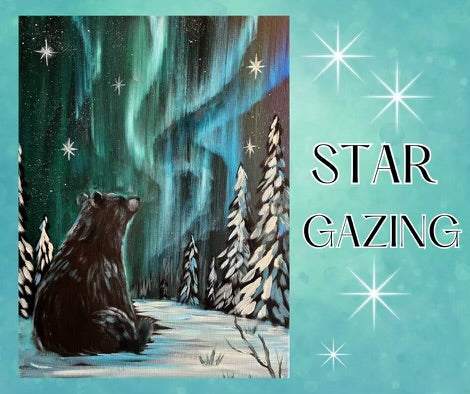 Star Gazing Northern Lights with The Painting Bee Acrylic on Canvas Workshop, November 12th, 6-9pm