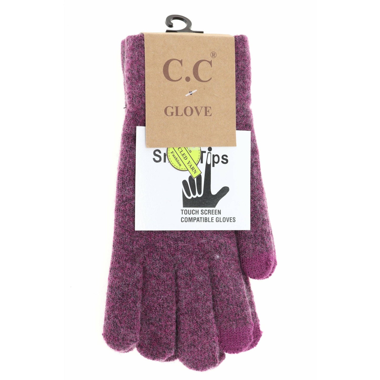 Soft Recycled Yarn Gloves G2075: Orchid Flower