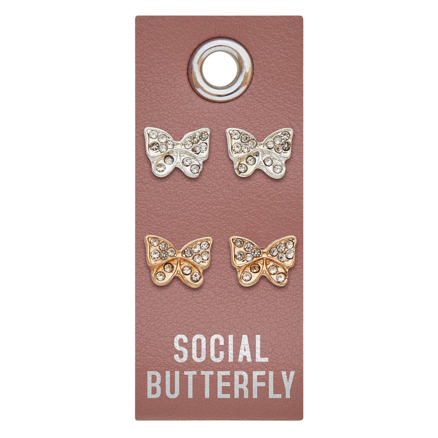 Slvr Earrings-Butterfly