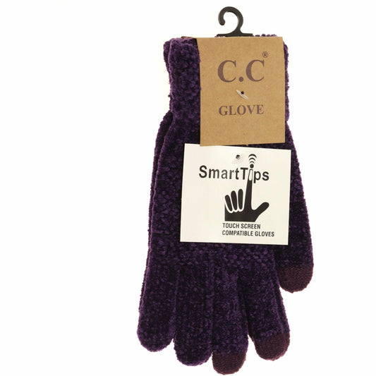 Chenille Gloves G9016: Purple