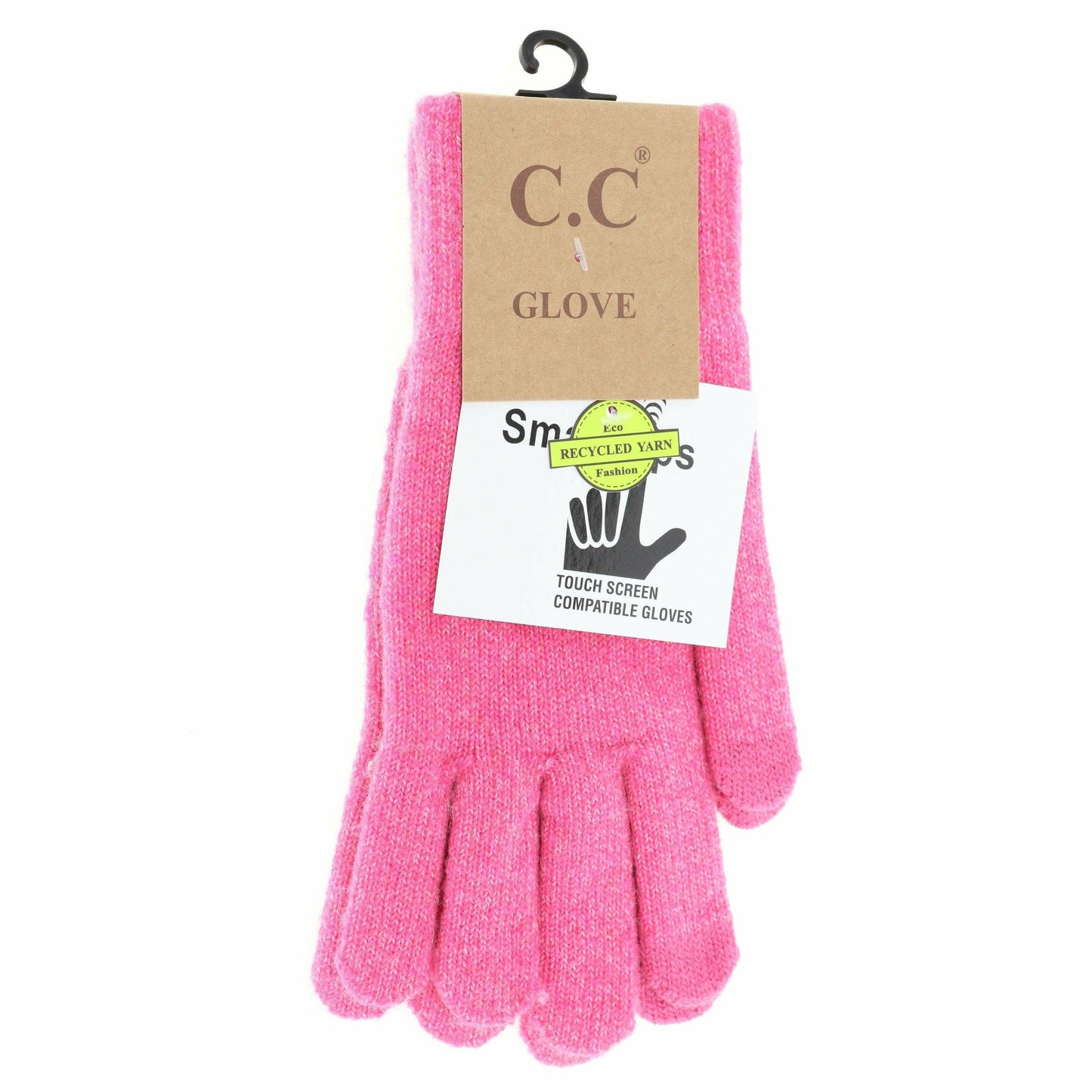 Soft Recycled Yarn Gloves G2075: Diva Pink